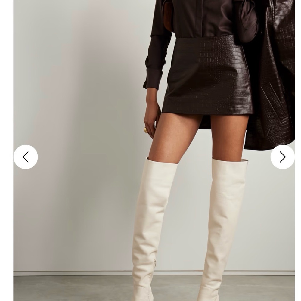 THE FRANKIE SHOP
Mary croc-effect faux leather mini skirt